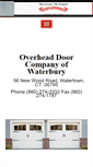 Mobile Screenshot of overheaddoorwaterbury.com